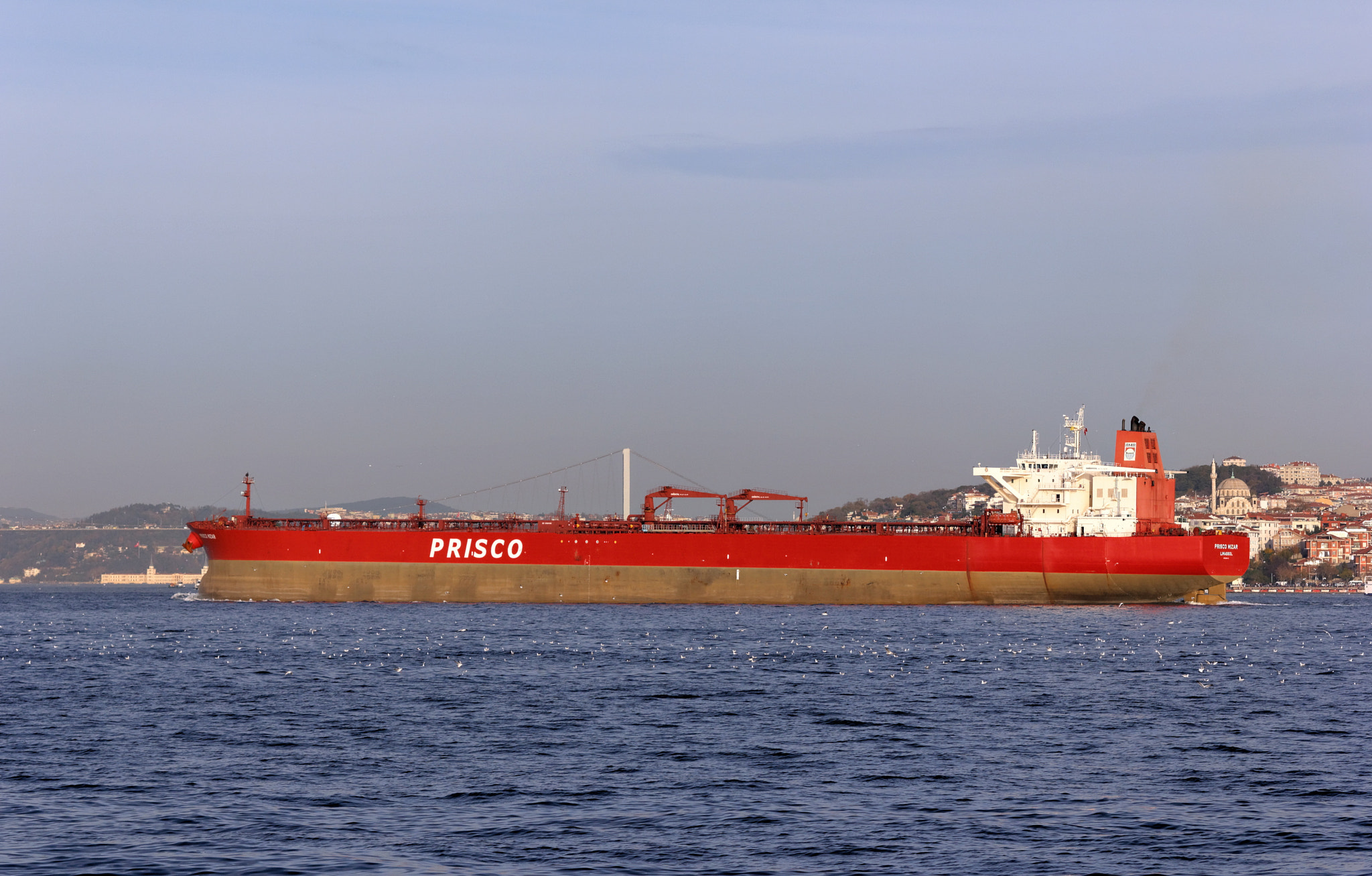 Sigma 50-200mm F4-5.6 DC OS HSM sample photo. Bosphorus. oil tanker "prisco mizar" photography