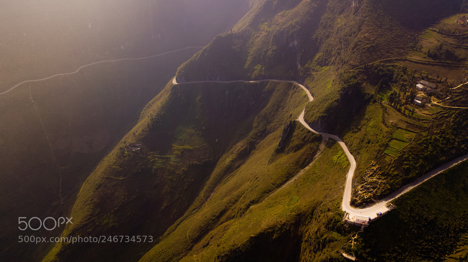 DJI FC220 sample photo. Follow the road photography