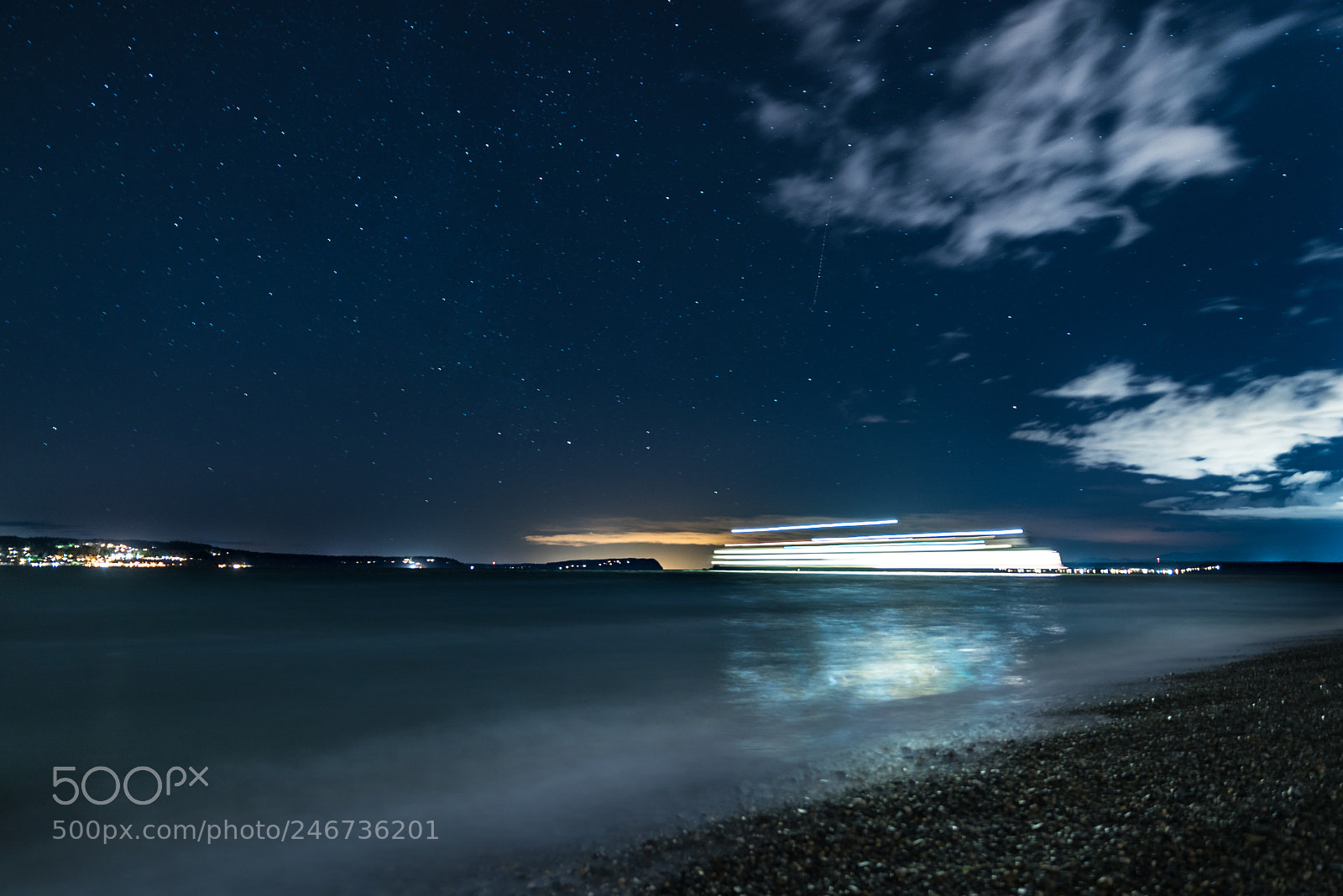 Nikon D810 sample photo. Ferry crossing at night photography