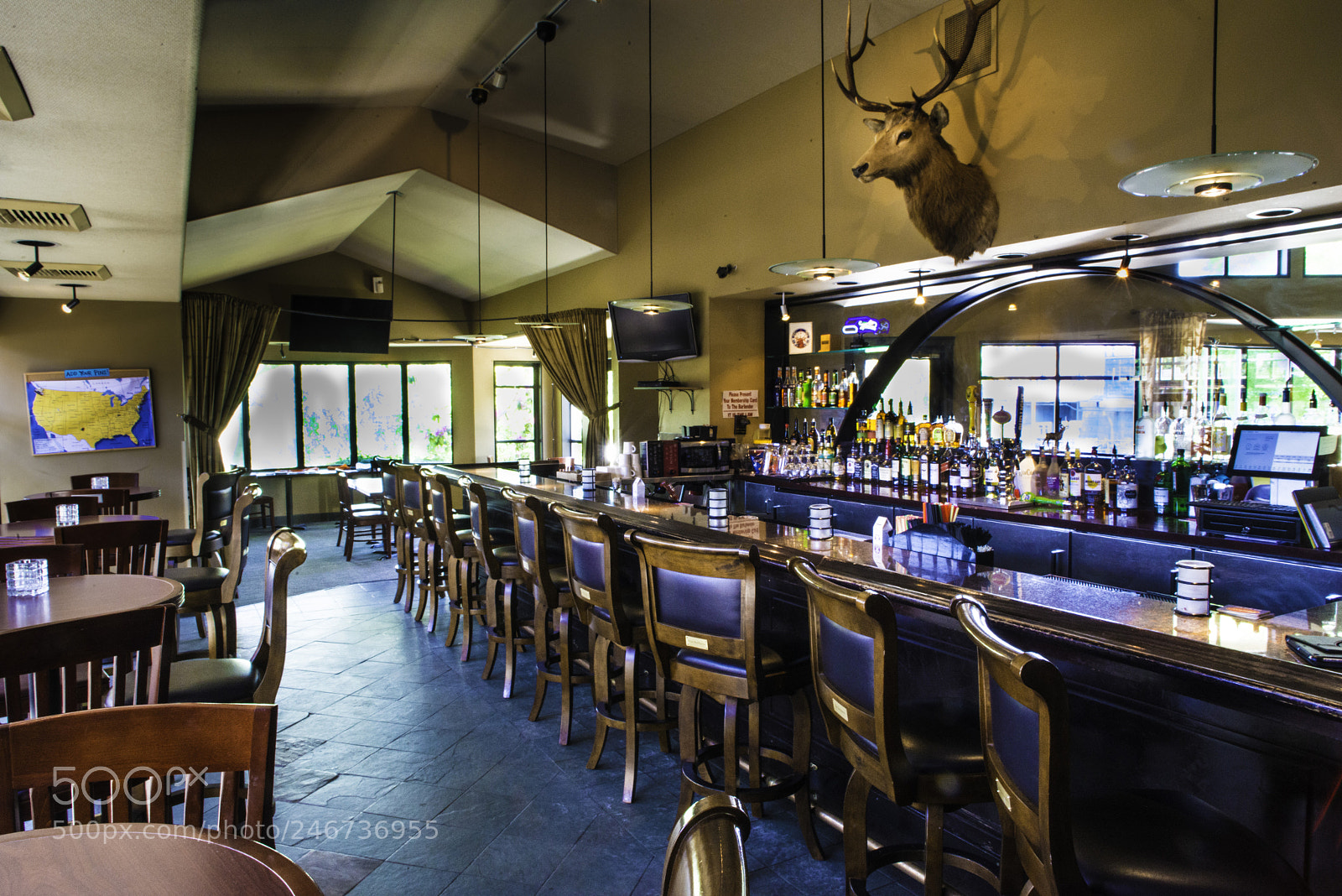 Nikon D800 sample photo. Seattle elk's club barstools photography