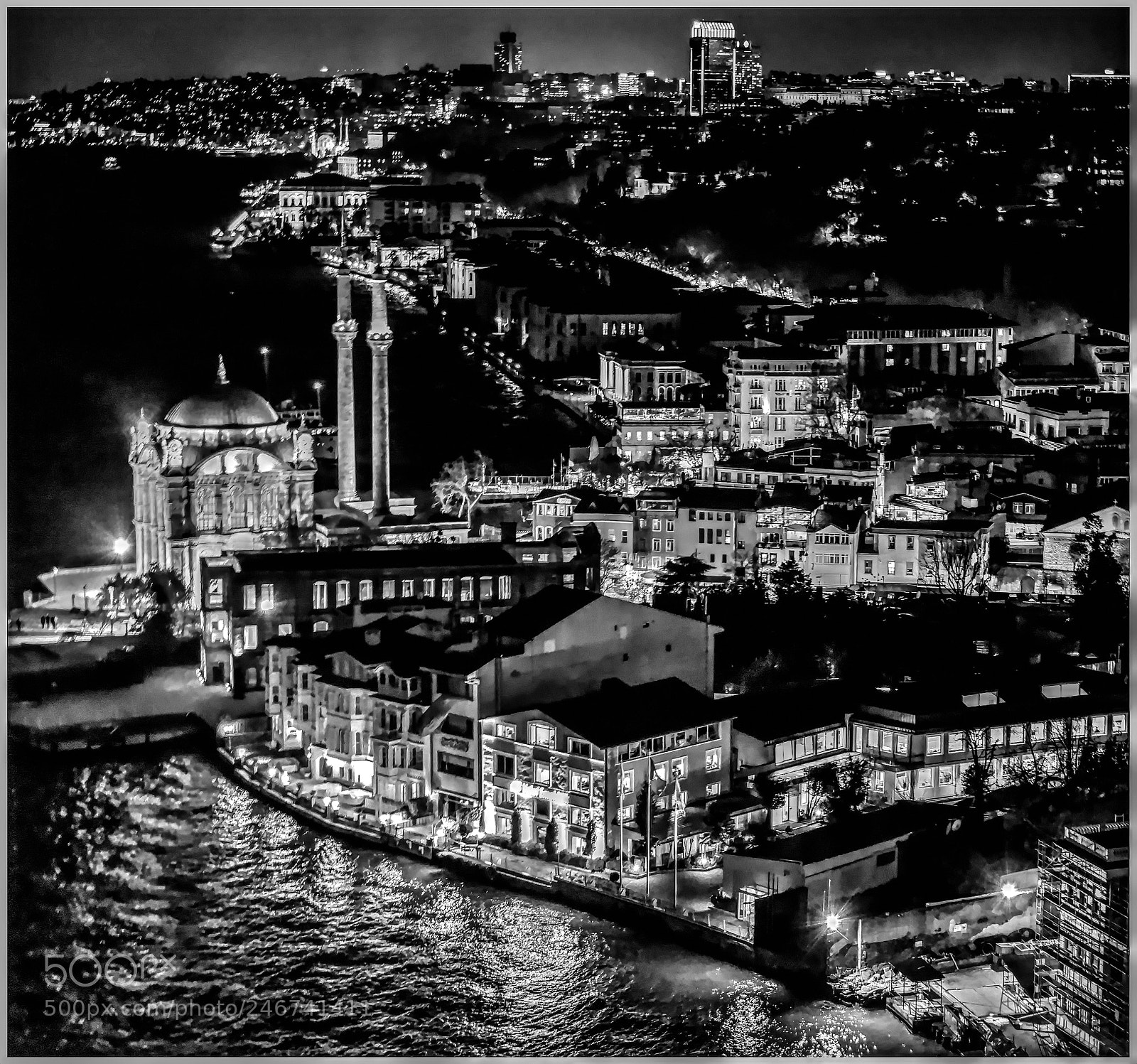 Nikon D750 sample photo. Ortaköy night photography