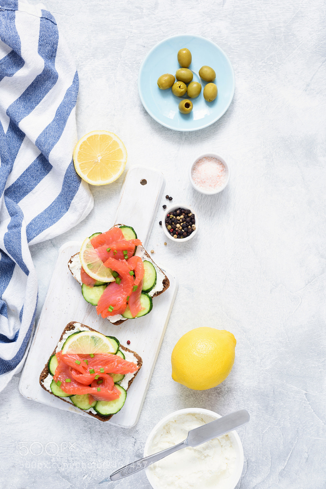 Nikon D810 sample photo. Sandwiches with salmon, cucumber photography