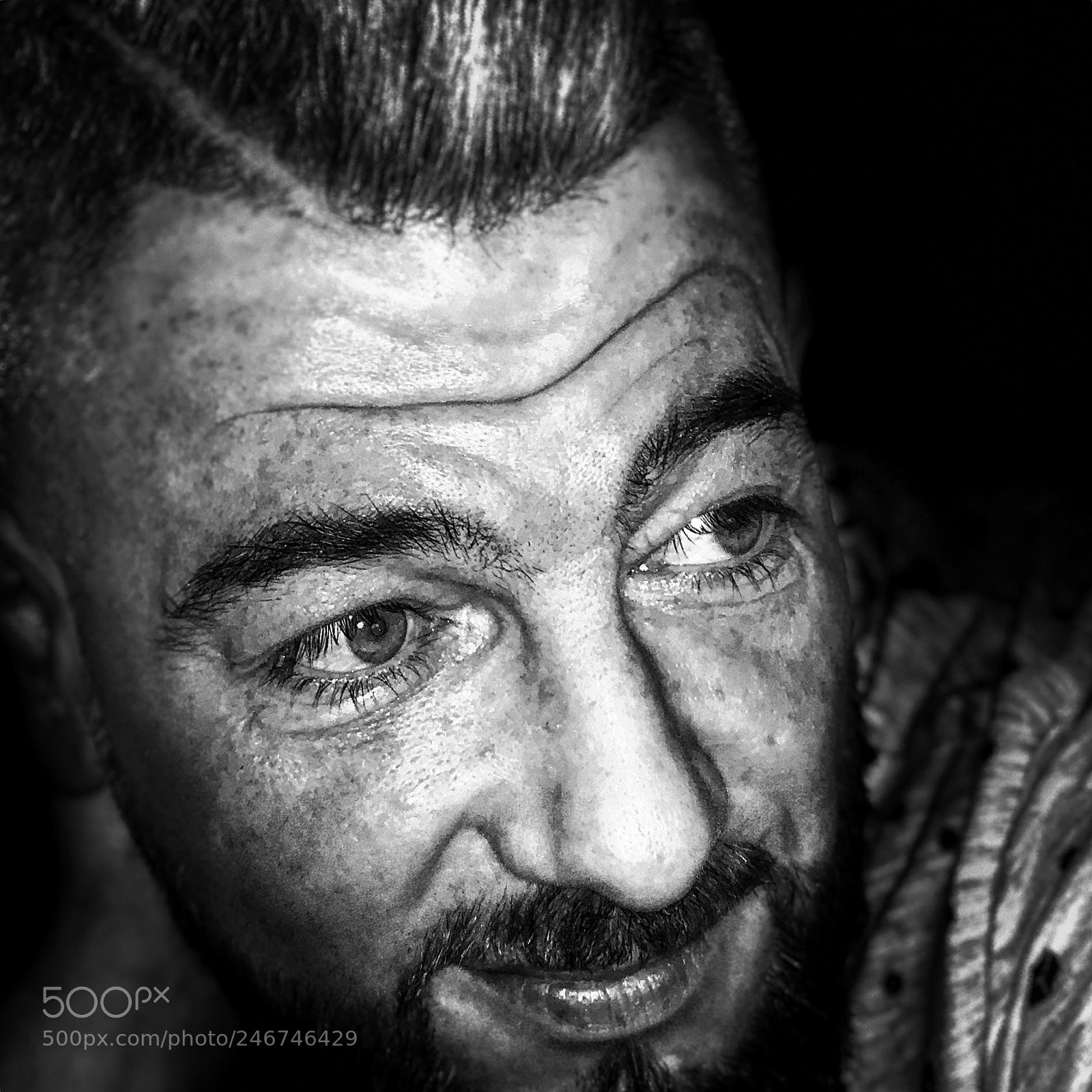 Apple iPhone X sample photo. Black white portrait by photography
