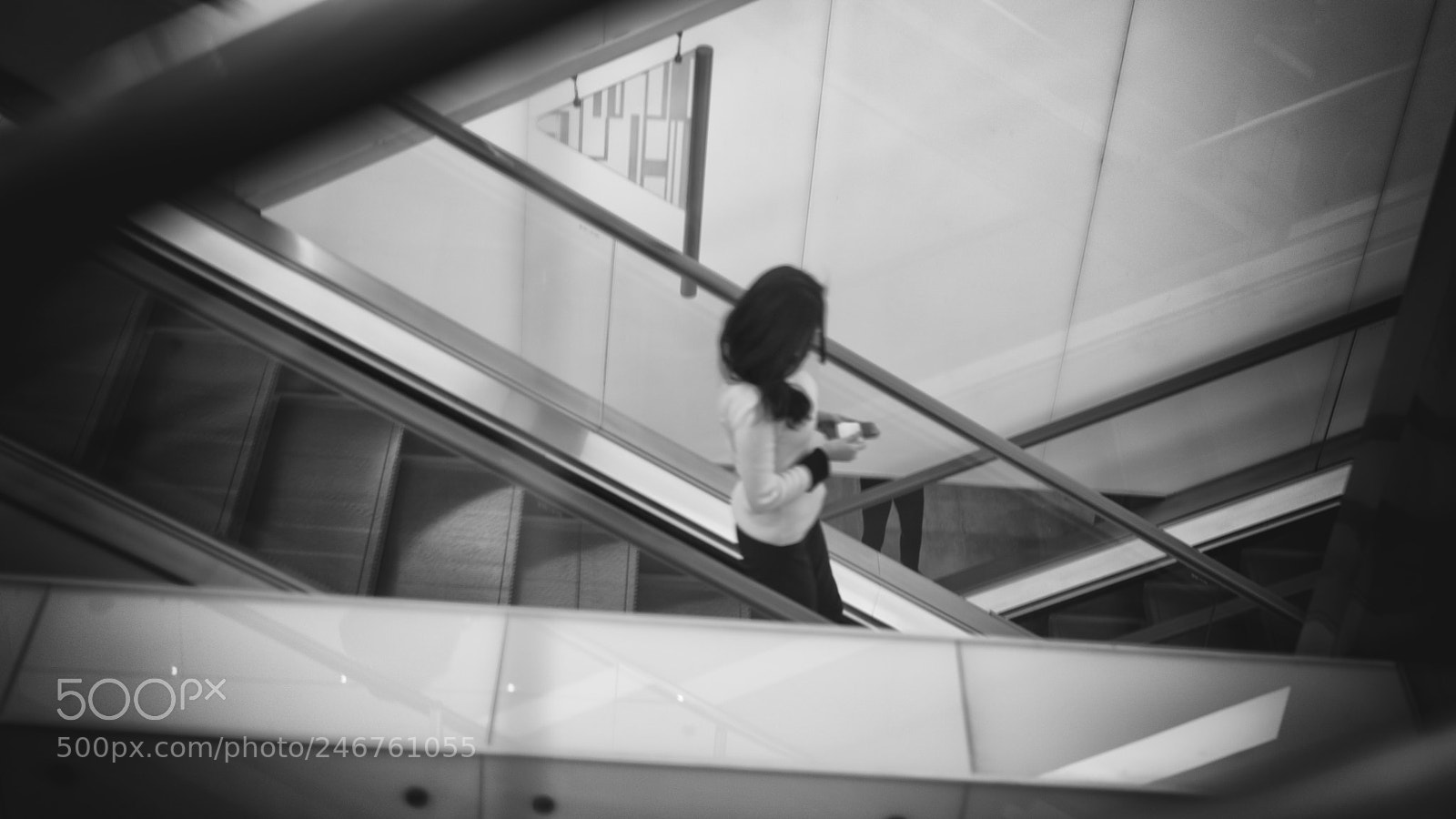 Sony a7R II sample photo. In the escalator photography