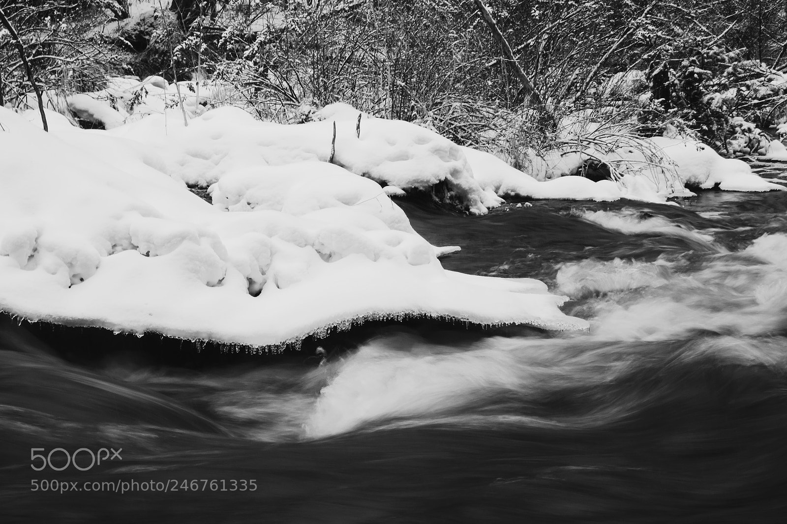Canon PowerShot G9 X sample photo. Snow and water photography