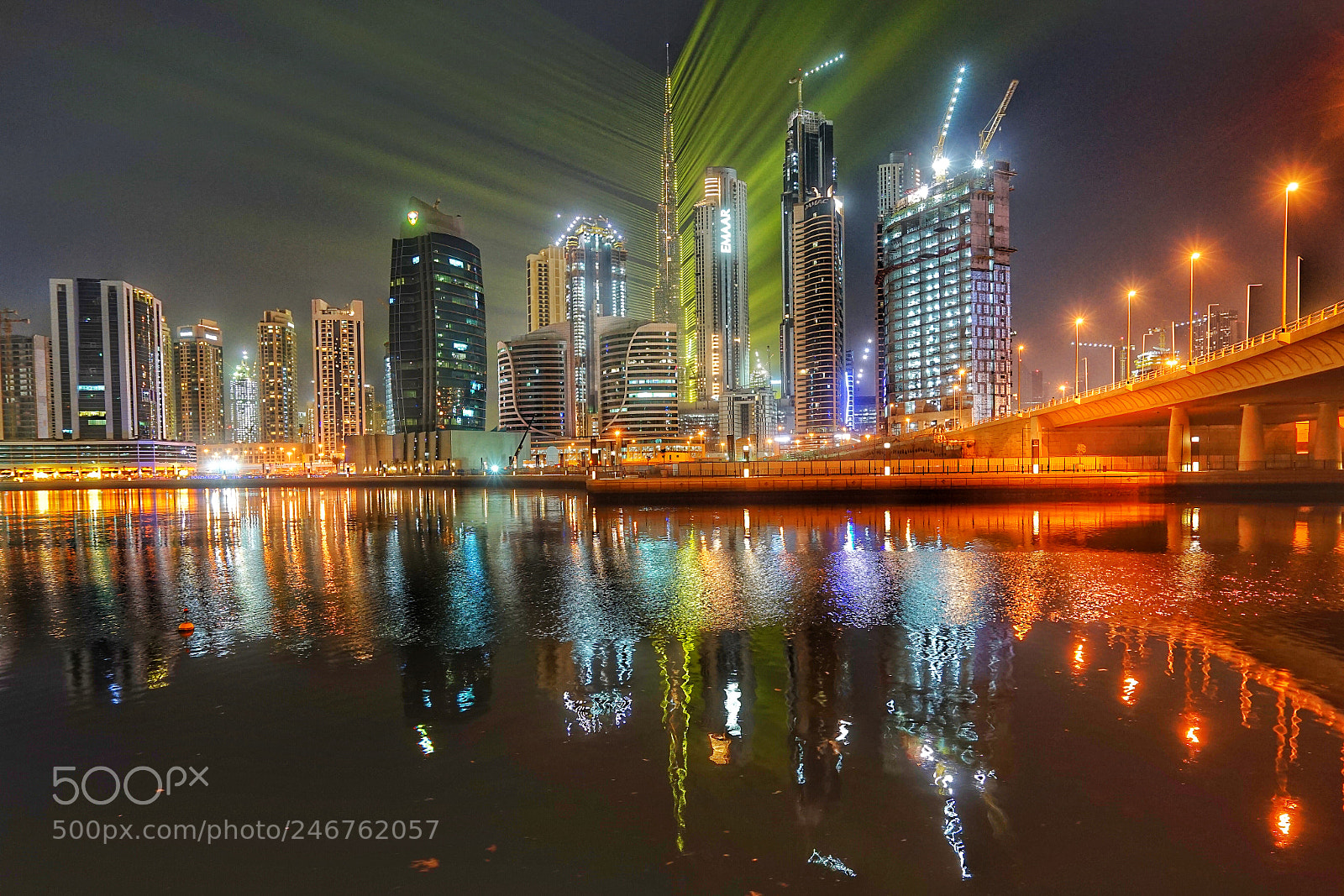 Sony a7 II sample photo. Night light, dubai photography