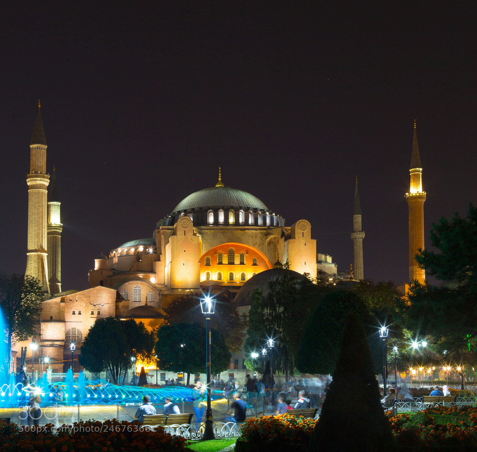 Canon EOS-1D X sample photo. Hagia sofia at night photography