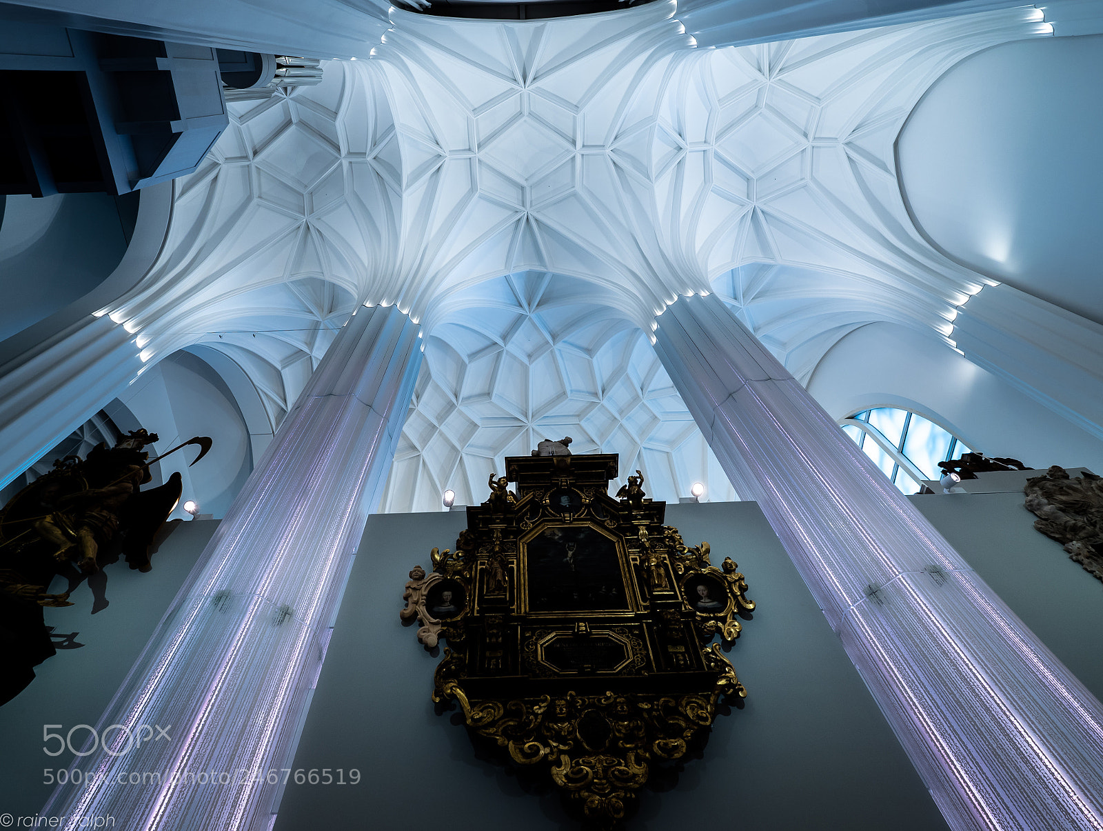 Olympus OM-D E-M5 II sample photo. Ceiling construction university church photography