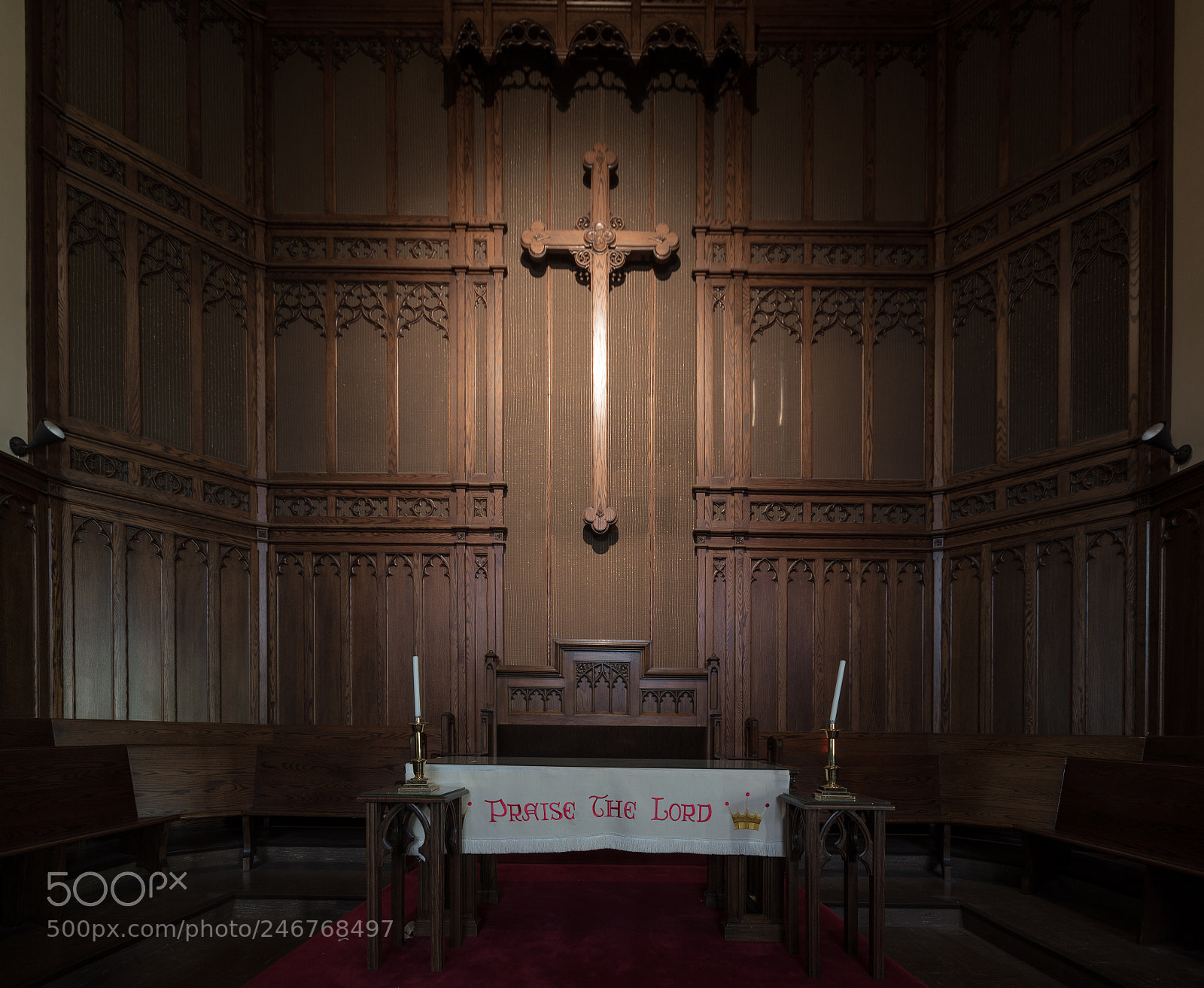 Nikon D7500 sample photo. Abandoned united church altar photography