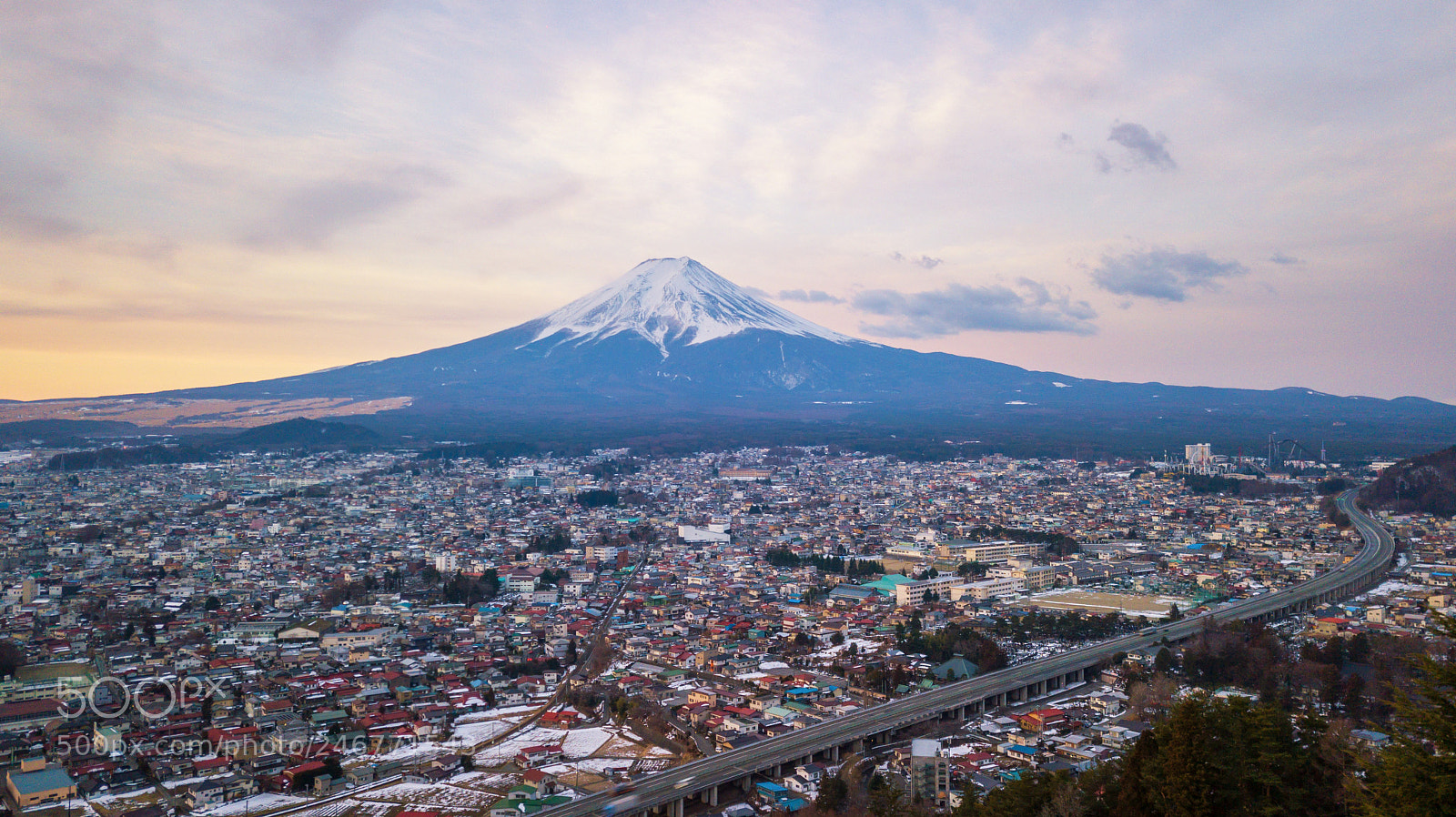 DJI FC220 sample photo. Aerial view of fuji photography