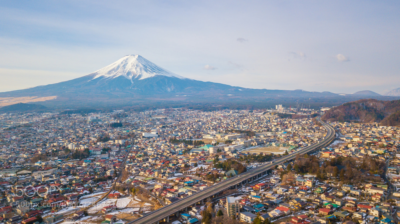 DJI FC220 sample photo. Aerial view of fuji photography