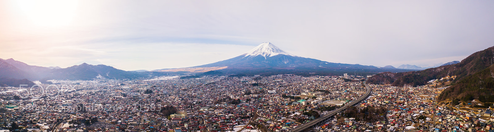 DJI FC220 sample photo. Aerial view of fuji photography