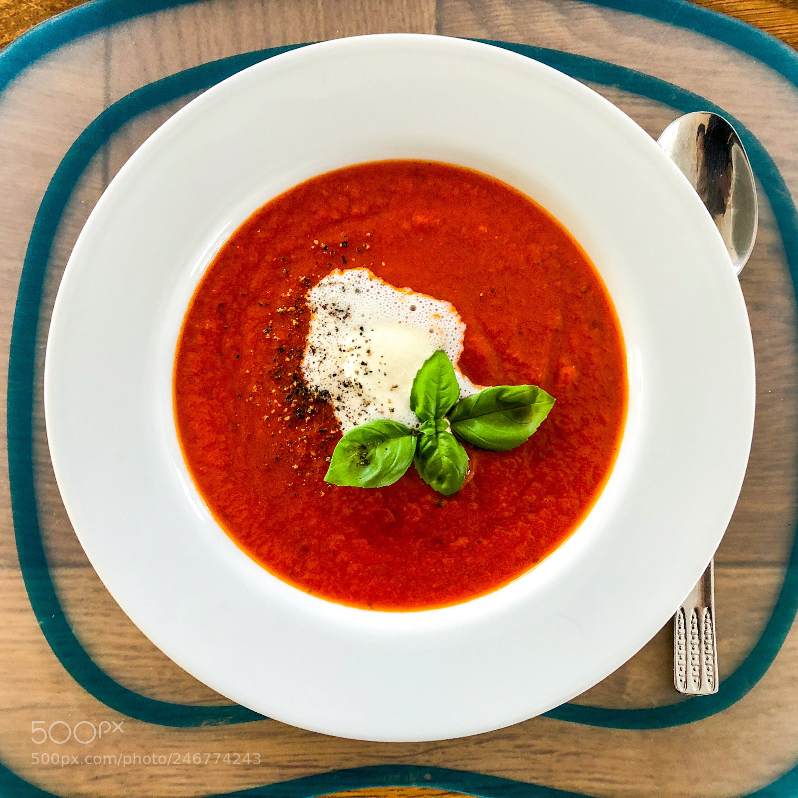 Apple iPhone X sample photo. Italian tomato soup photography