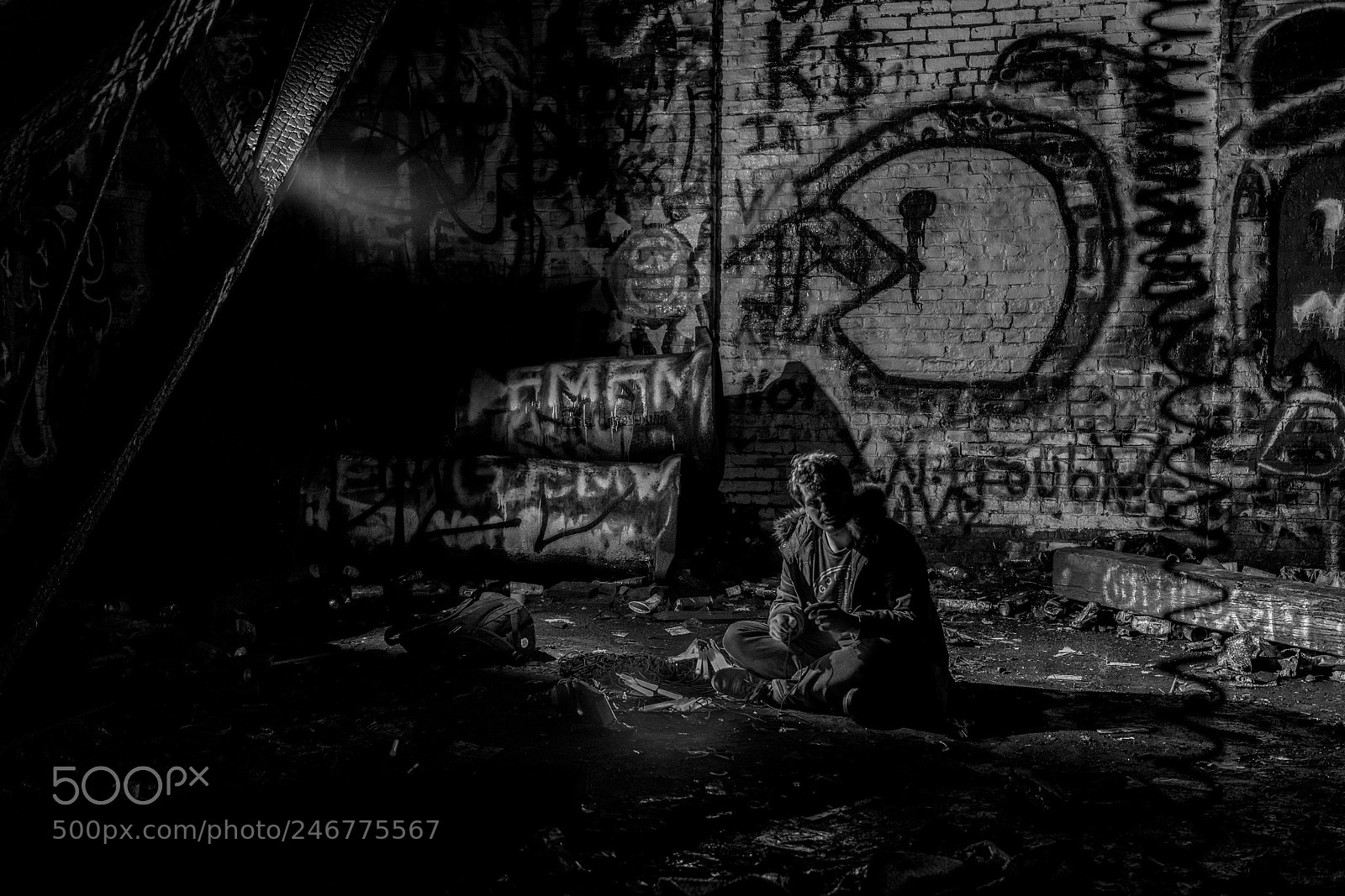 Sony a7R III sample photo. Alone in the dark photography