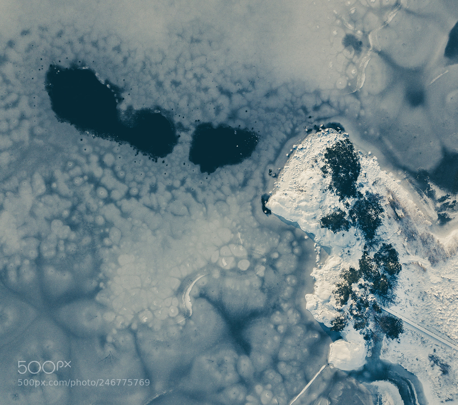 DJI FC220 sample photo. Frozen sea photography