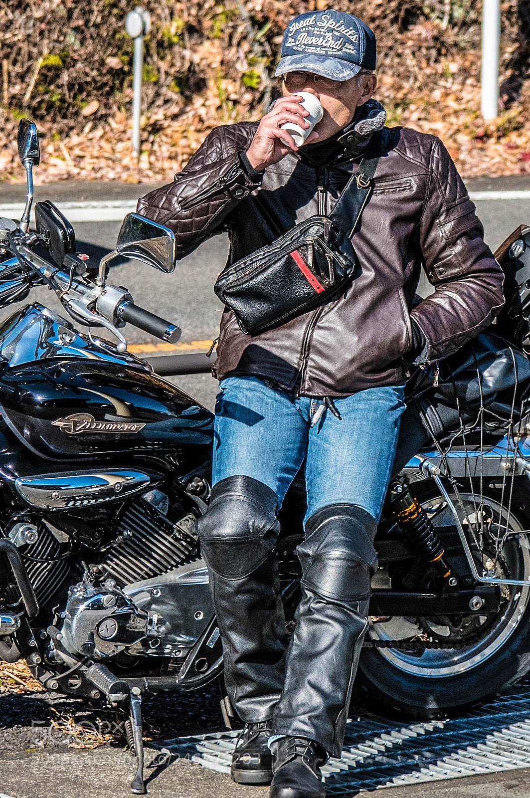 Nikon D5600 sample photo. Japanese biker taking a photography