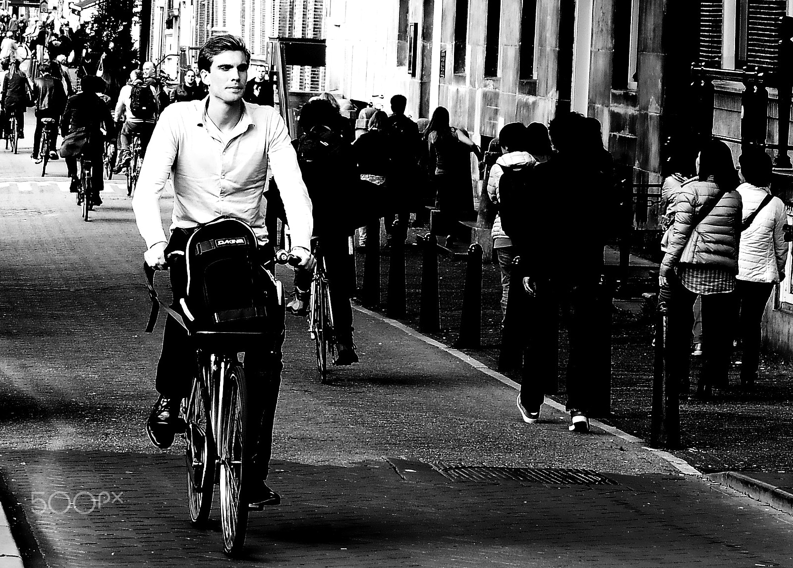 Nikon D90 sample photo. Riding a bike in amsterdam photography