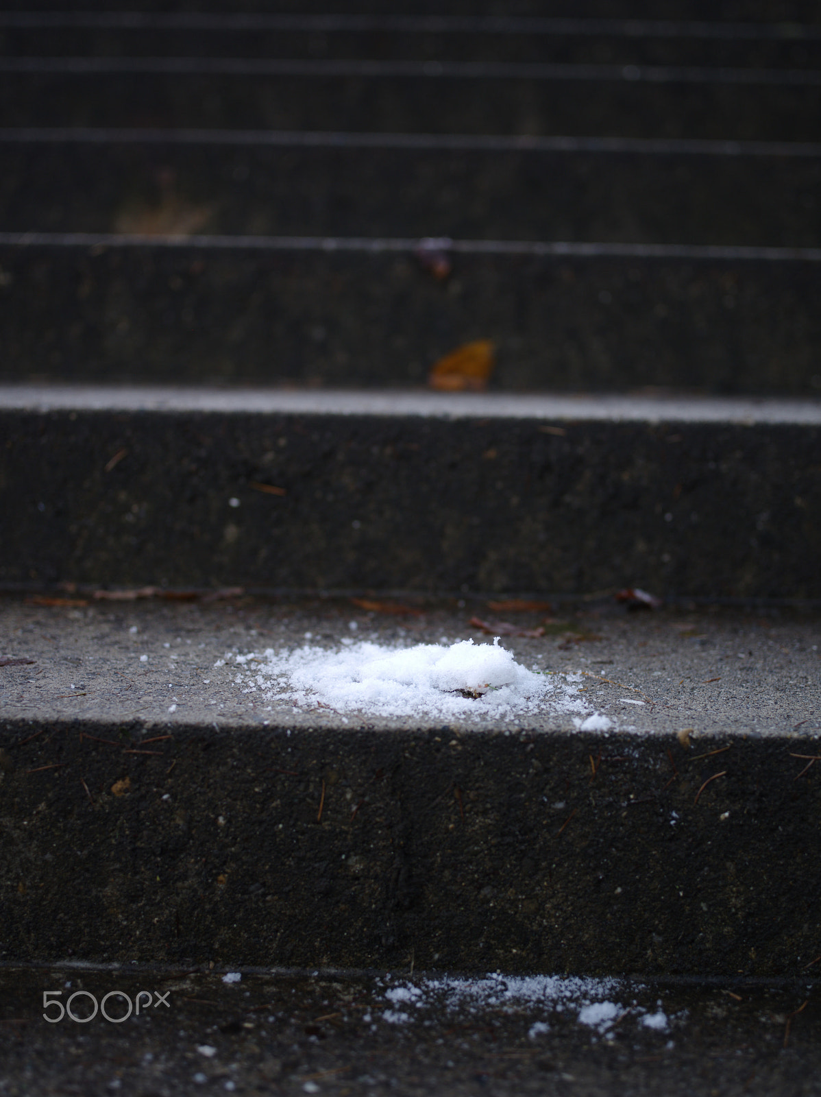Pentax 645D sample photo. Snow on icy stairway photography