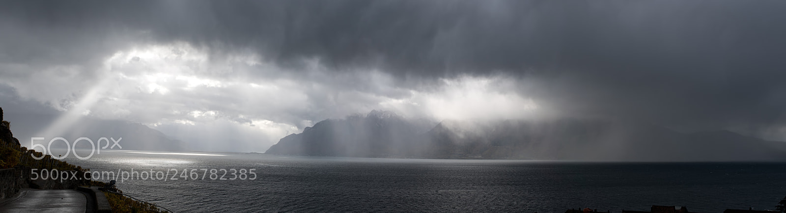 Pentax K-1 sample photo. Rainy panorama photography