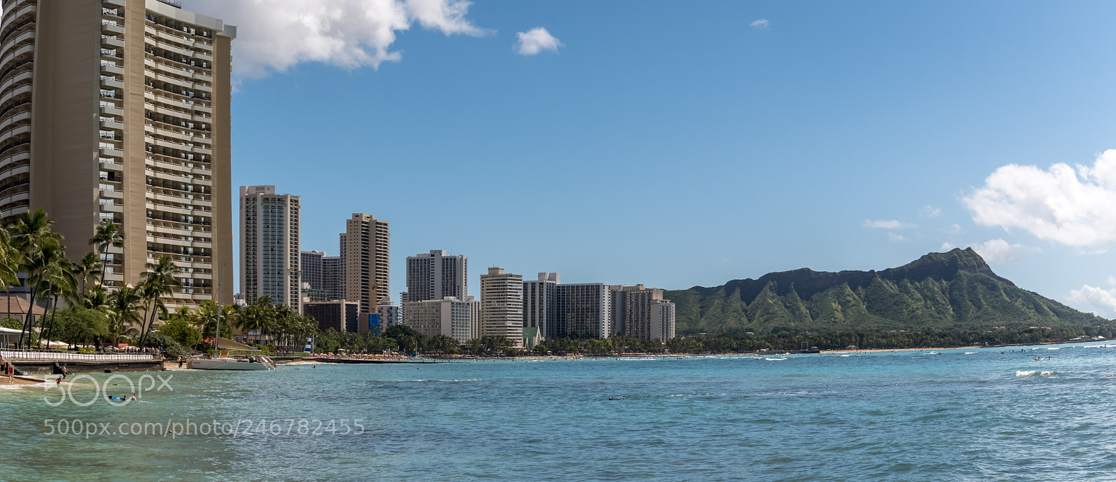 Nikon D500 sample photo. Diamond head and hotels photography