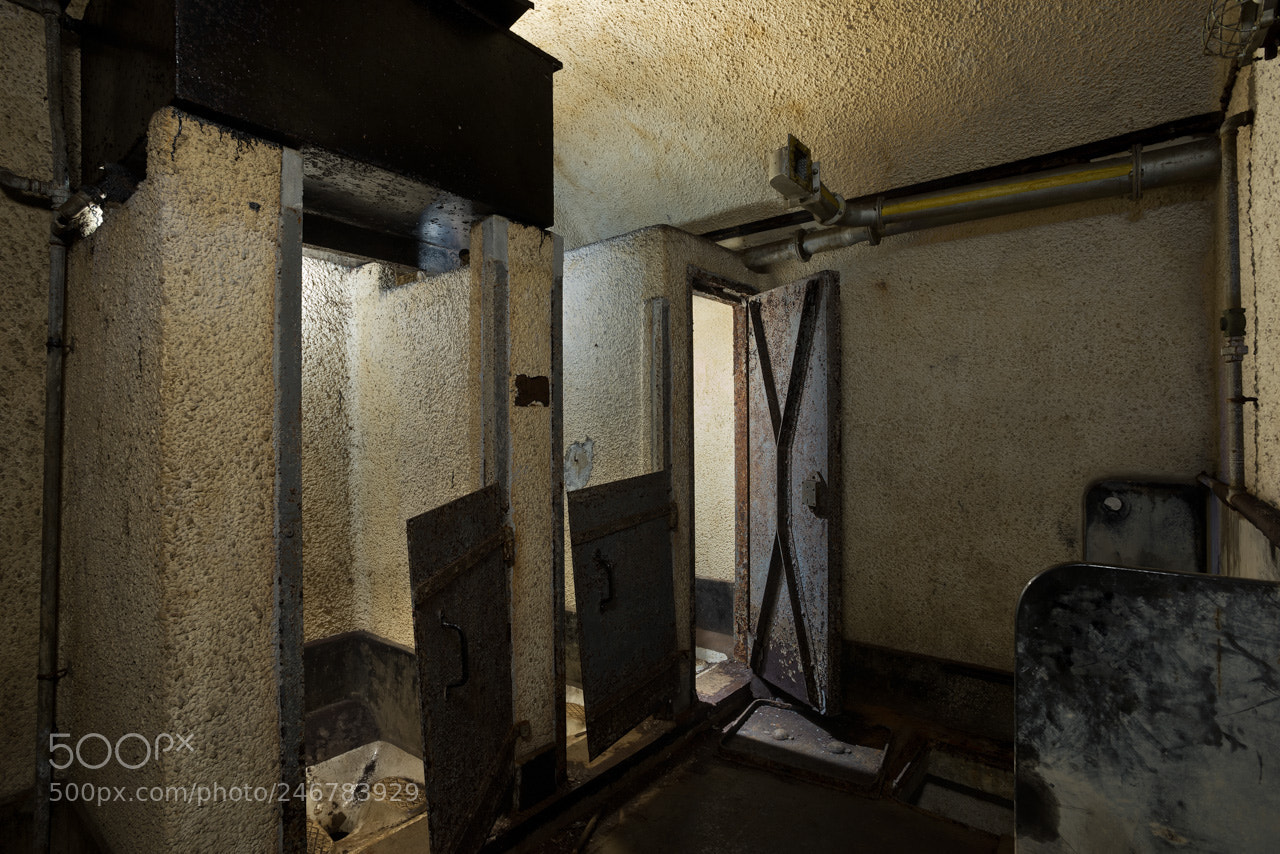 Nikon D600 sample photo. Toilets inside maginot bunker photography