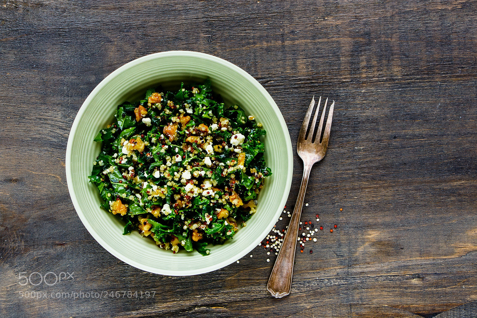 Canon EOS 700D (EOS Rebel T5i / EOS Kiss X7i) sample photo. Kale and quinoa salad photography