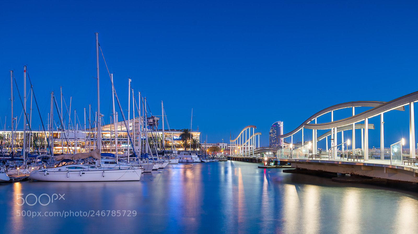 Nikon D800 sample photo. Barcelona after sunset photography