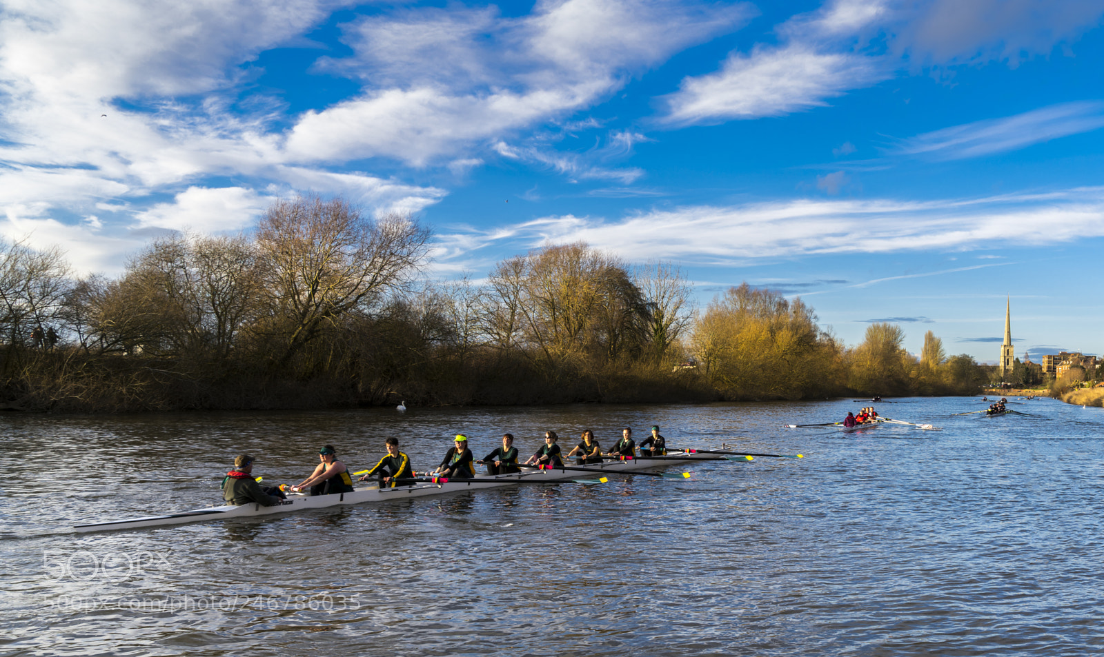 Sony a7R II sample photo. Rowers on the river photography