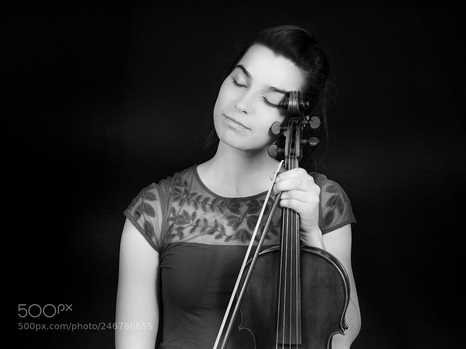 Olympus OM-D E-M1 sample photo. The viola player photography