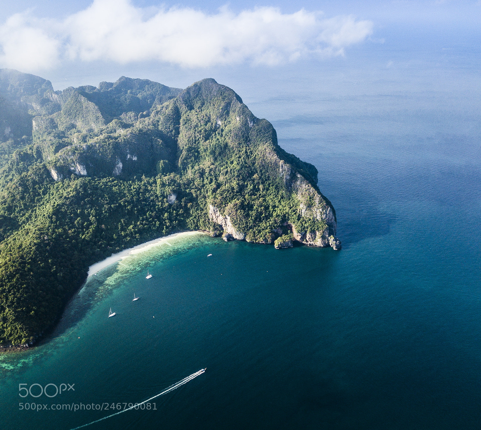 DJI FC220 sample photo. Phi phi island photography
