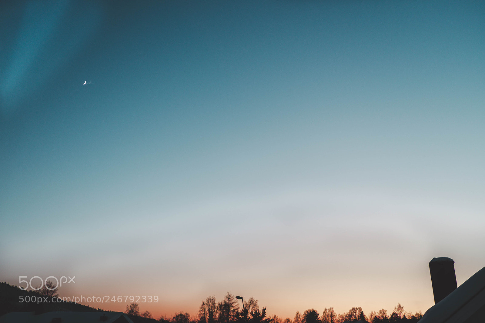 Fujifilm X-T20 sample photo. Moon sunset photography