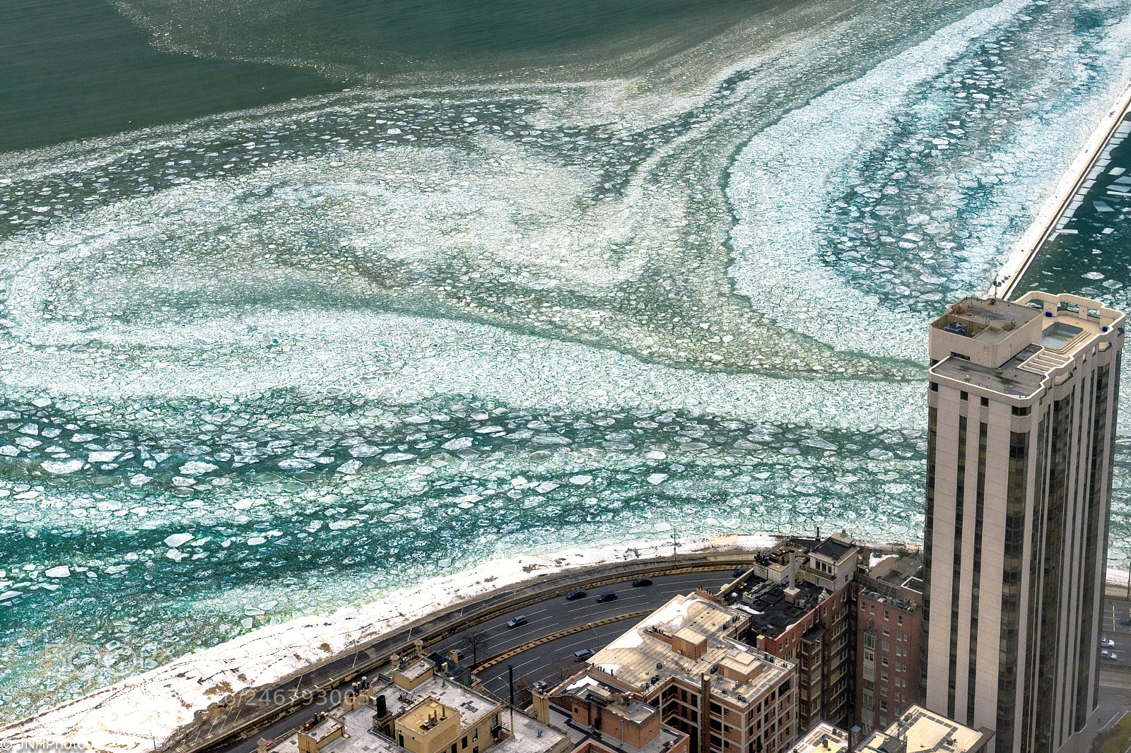 Nikon D850 sample photo. Lake michigan pancake ice photography