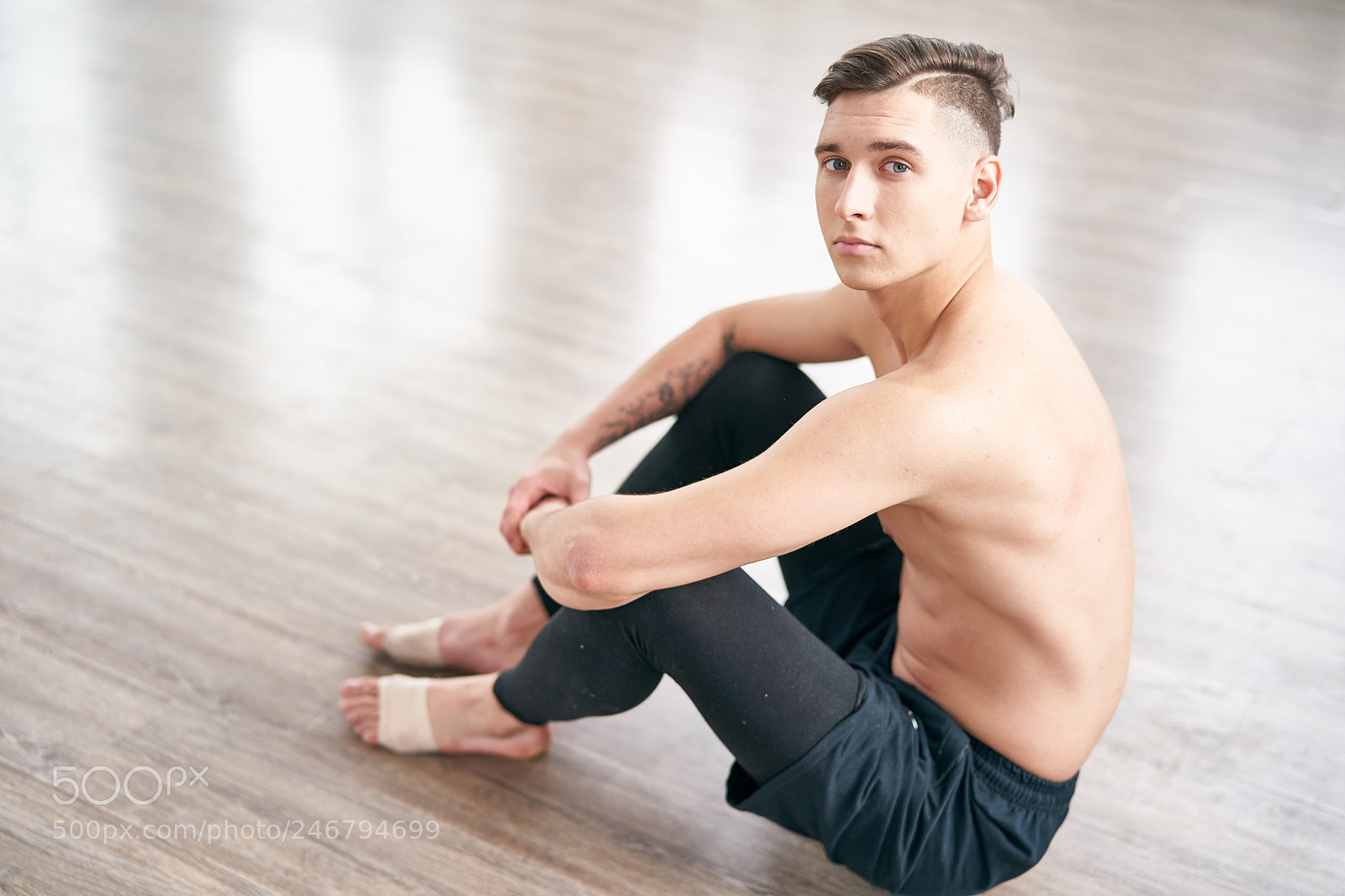 Sony a9 sample photo. Handsome ballet dancer sitting photography