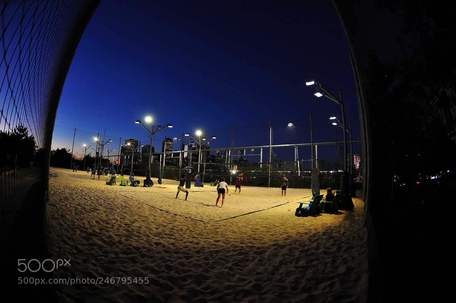 Nikon D90 sample photo. Night beach volley ball photography