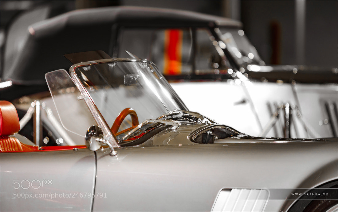 Sony a99 II sample photo. Vintage luxury car details photography