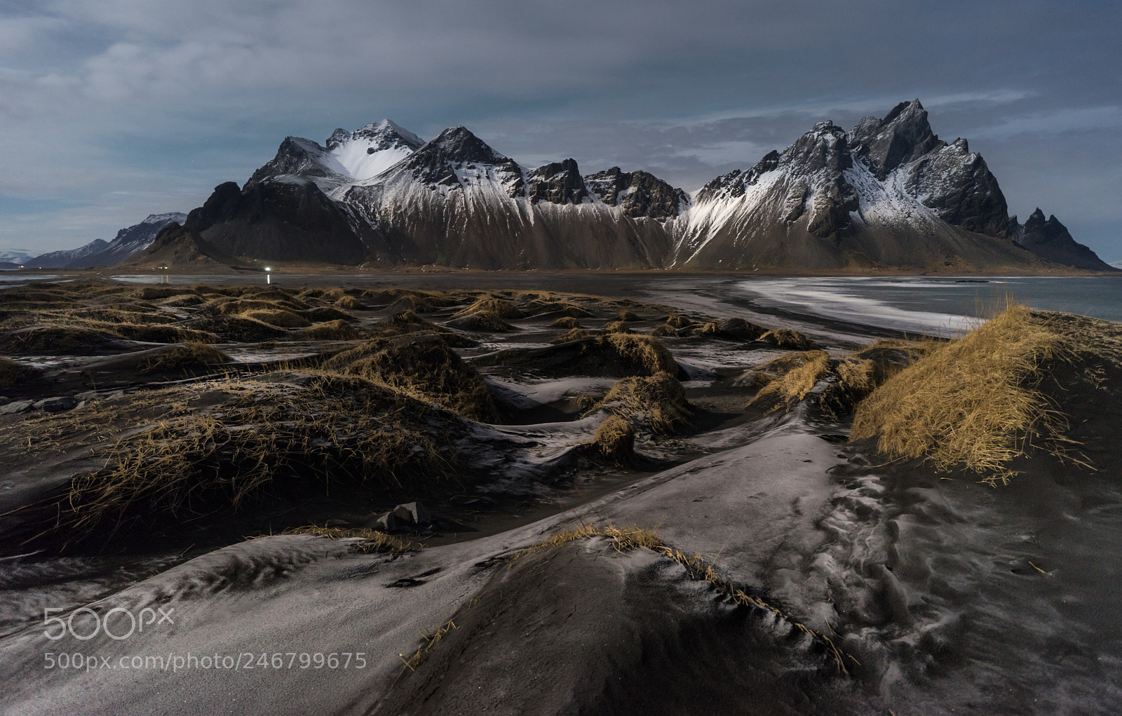Sony a7 II sample photo. Vestrahorn in a fullmoon photography