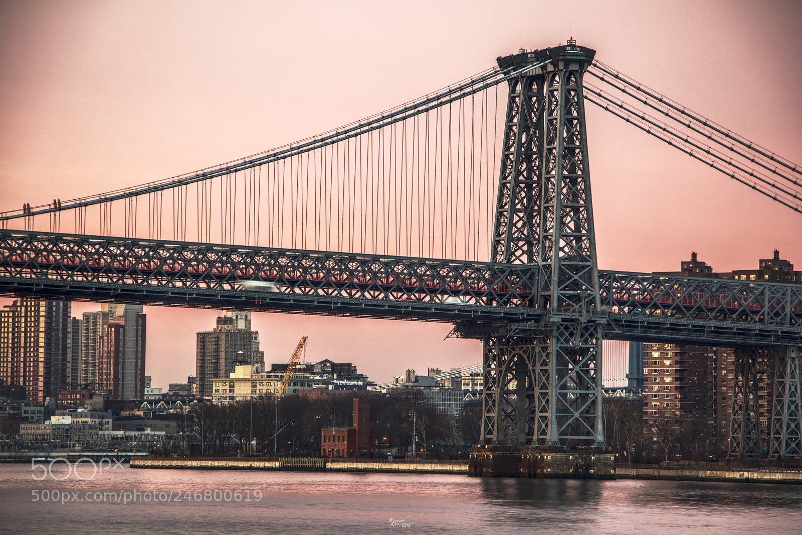 Canon EOS M5 sample photo. Williamsburg bridge at dawn photography