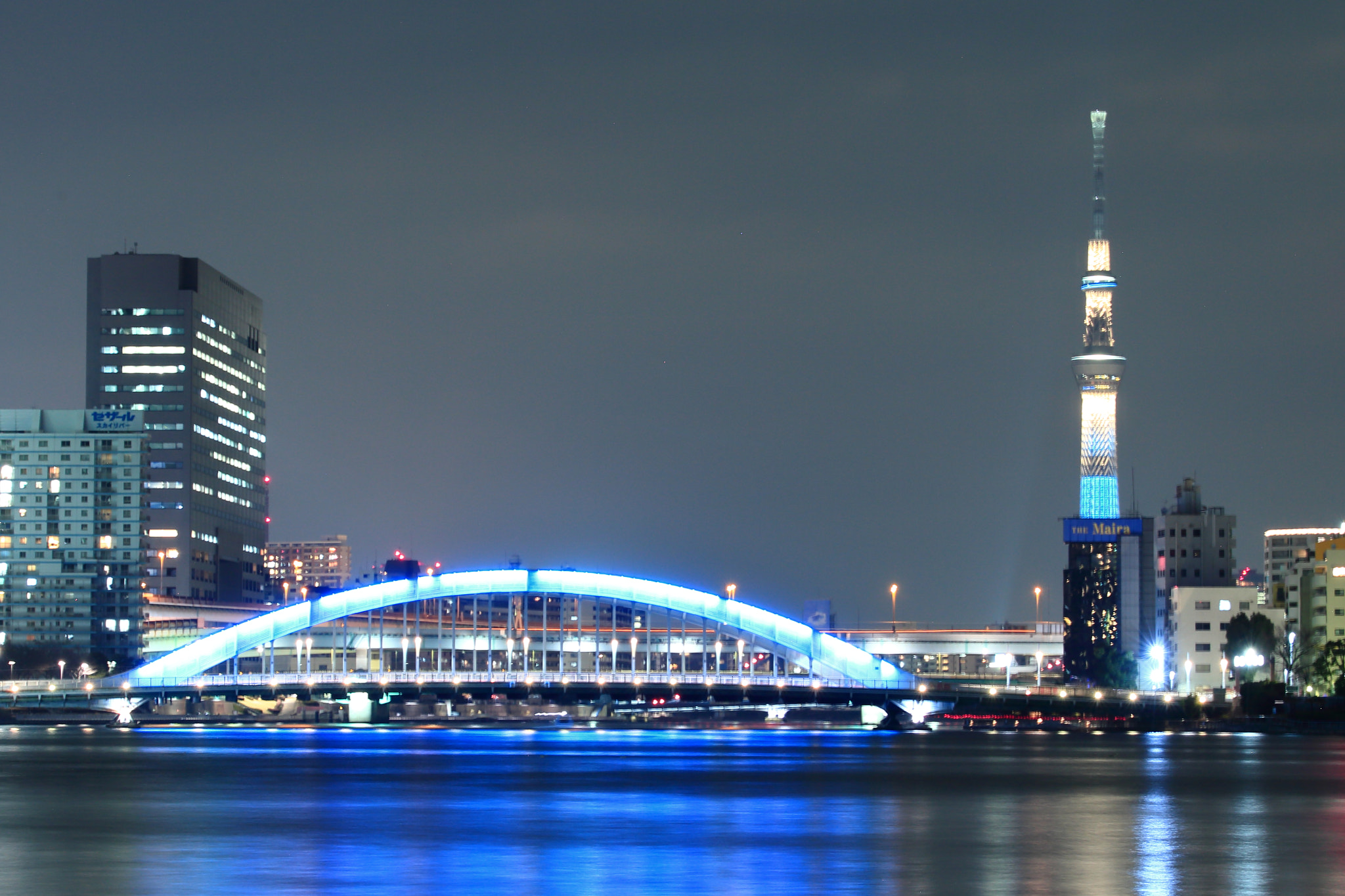 Canon EF 100mm F2.8L Macro IS USM sample photo. Tokyo skytree & eidai bridge photography