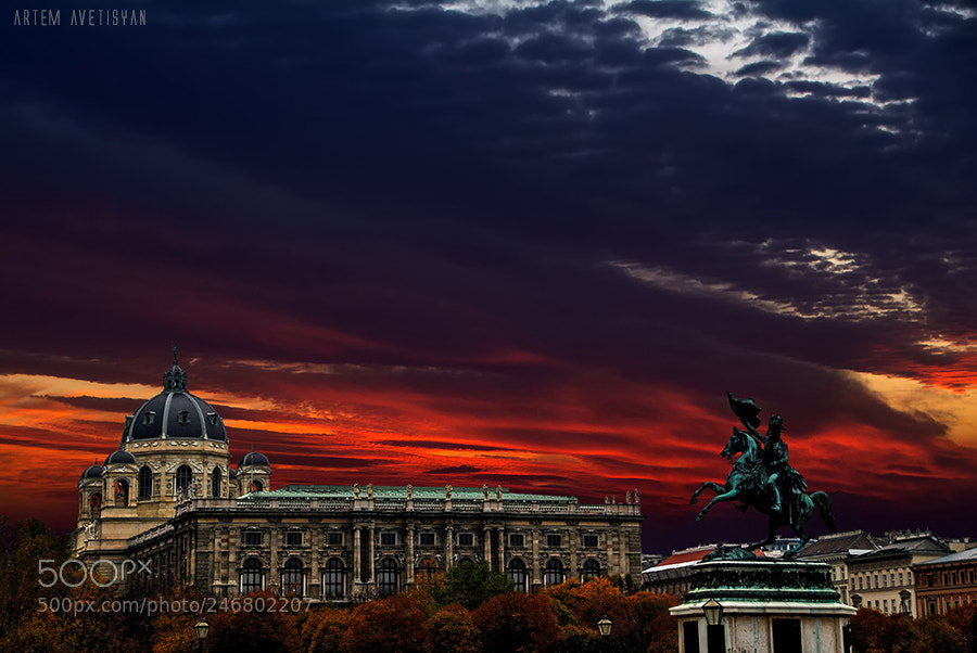 Nikon D40X sample photo. Sunset in vienna photography