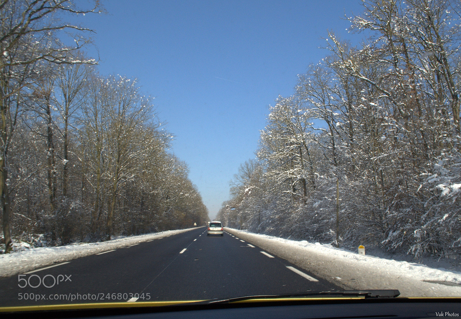 Nikon D3100 sample photo. Snowy road photography