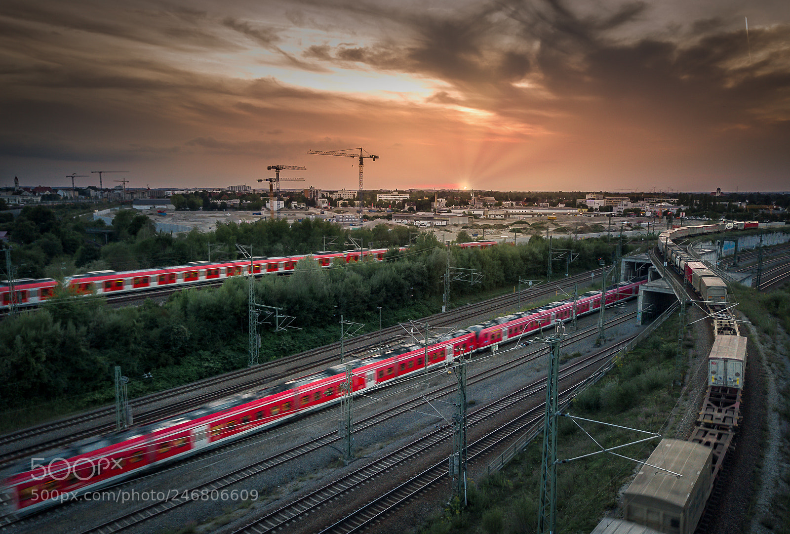 DJI FC220 sample photo. Trainspotting photography