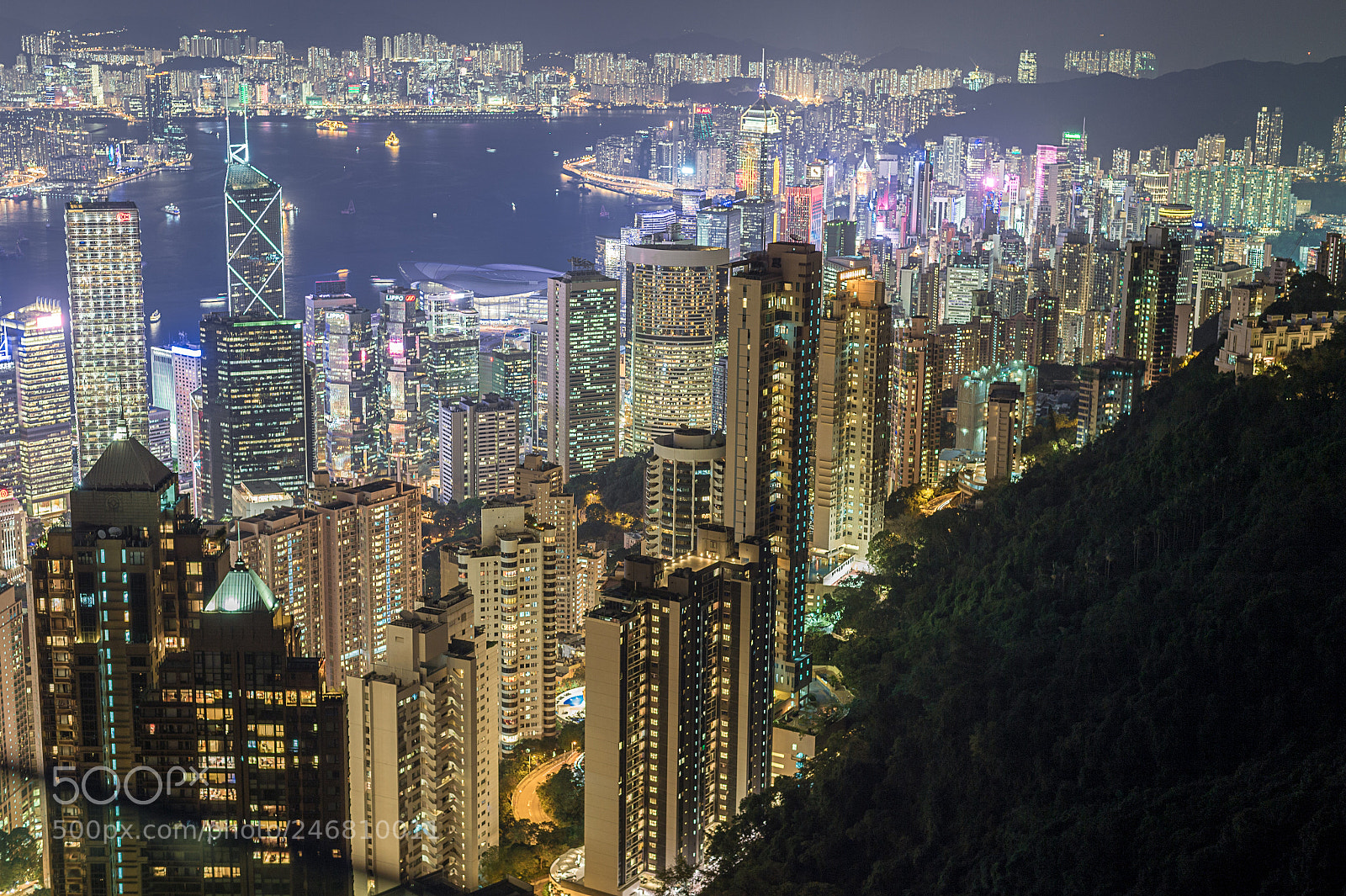 Nikon Df sample photo. Hong kong at night photography