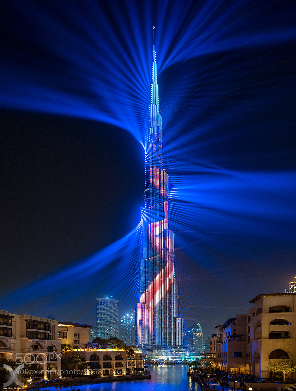 Nikon D850 sample photo. Burj khalifa laser overdrive photography