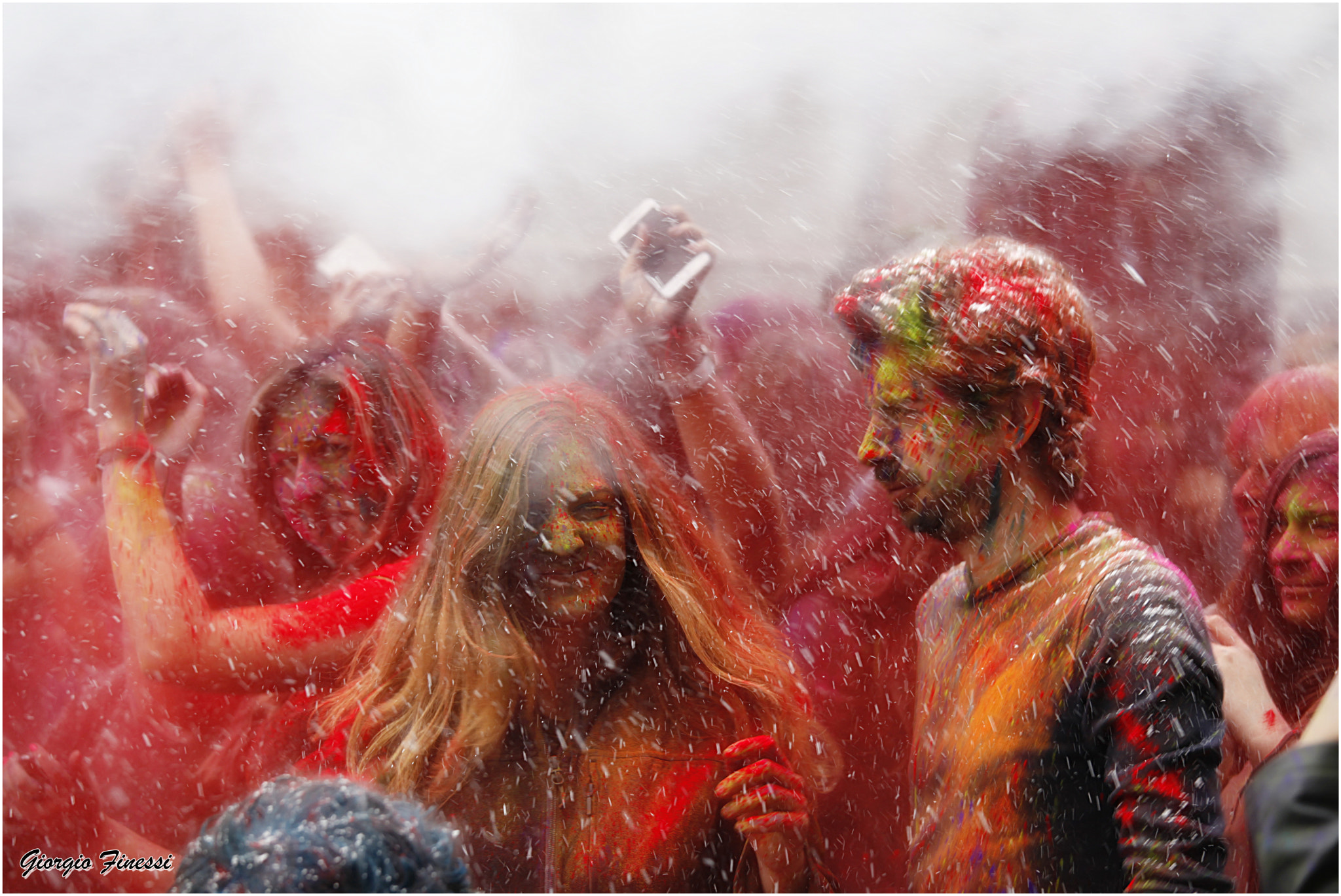 Canon EF 70-200mm F4L IS USM sample photo. Holi colors photography
