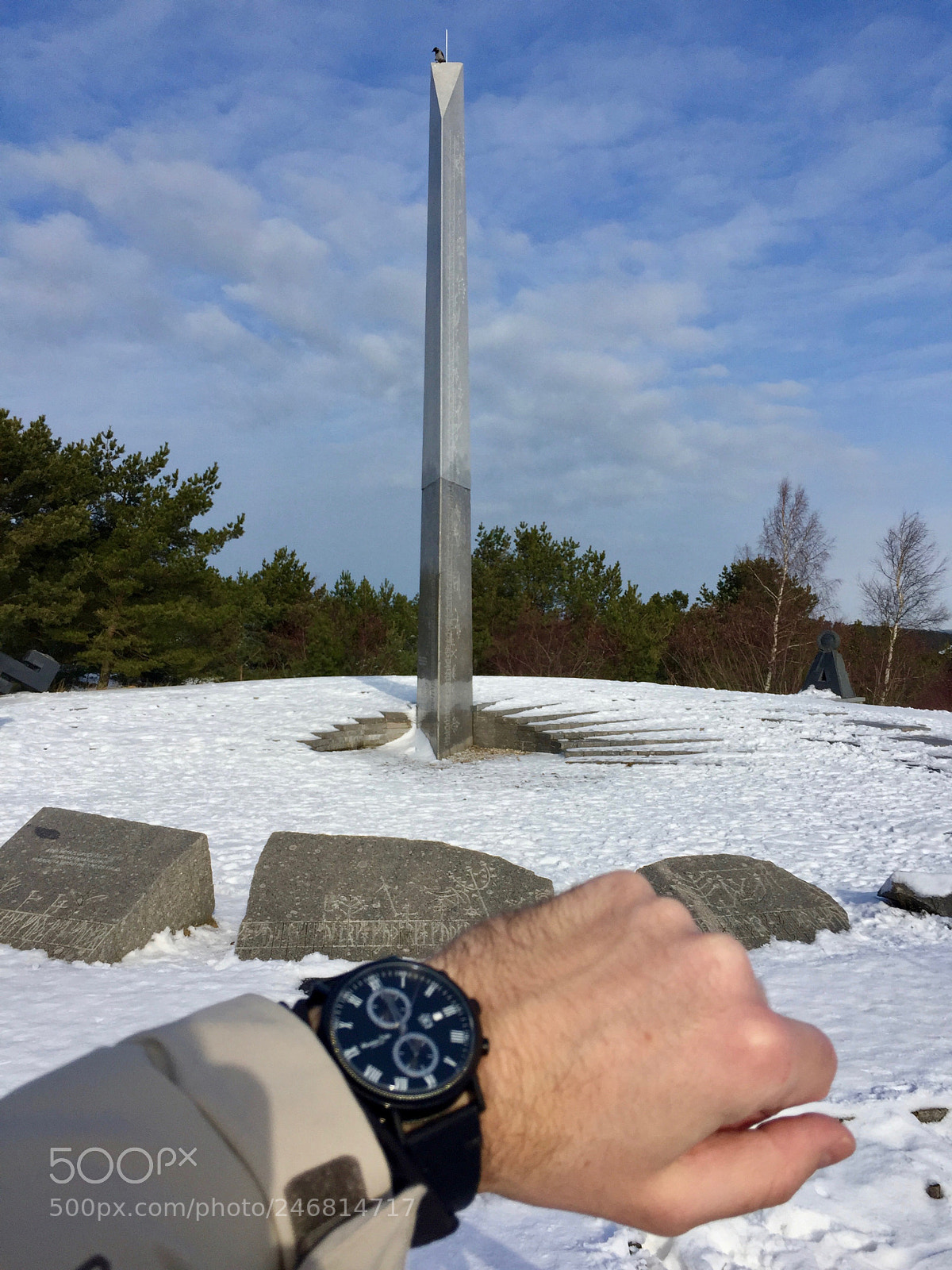 Apple iPhone 6 sample photo. Sundial and black watch photography