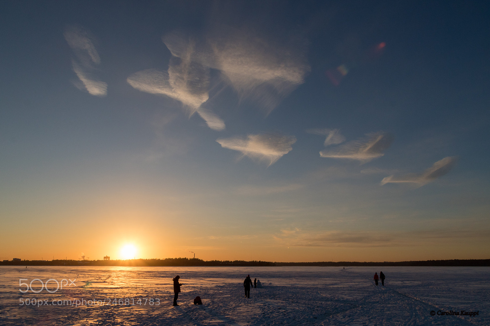 Canon EOS 750D (EOS Rebel T6i / EOS Kiss X8i) sample photo. Sunset & ice- helsinki photography