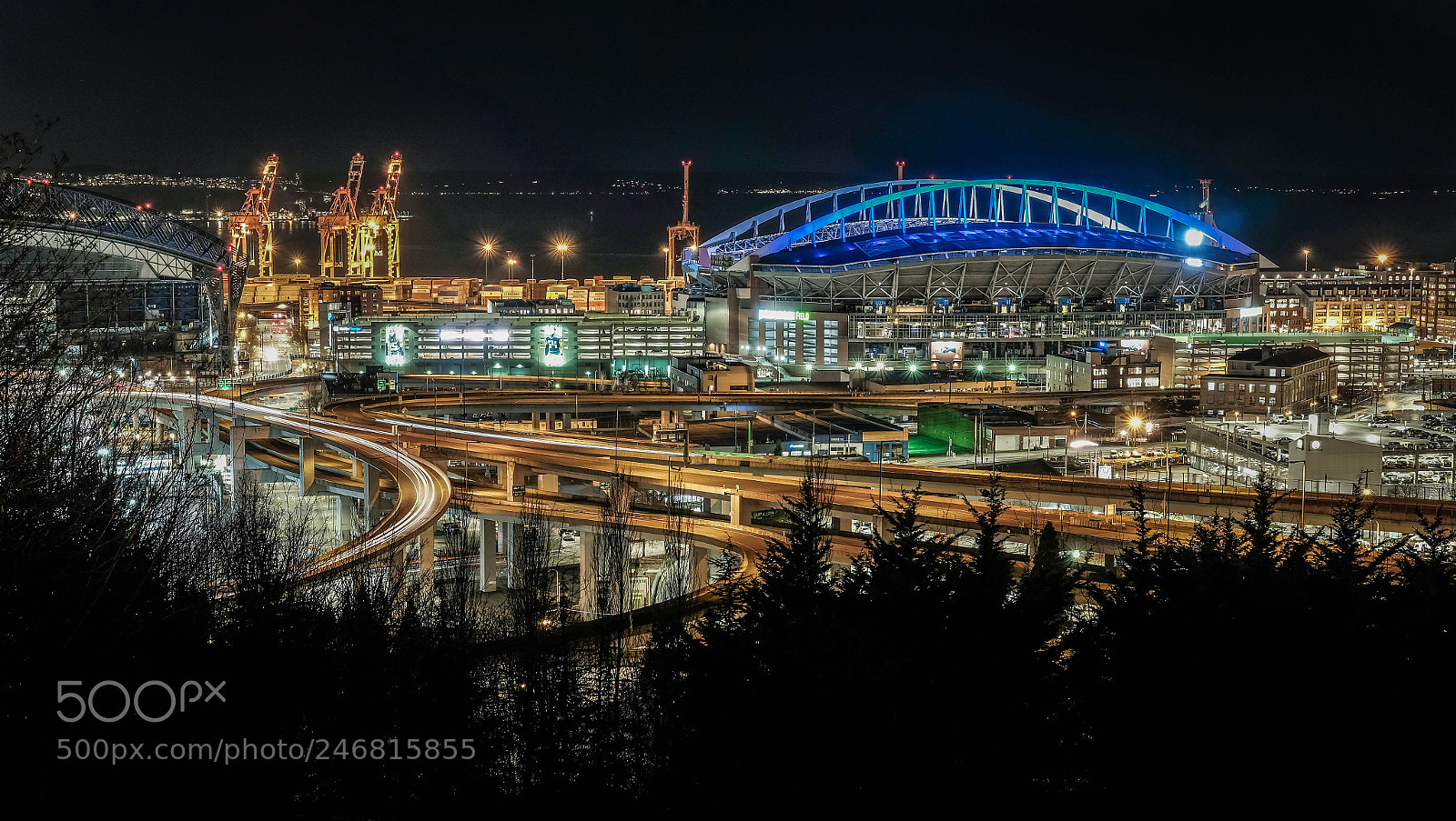 Fujifilm X-T2 sample photo. Seattle sodo at night photography