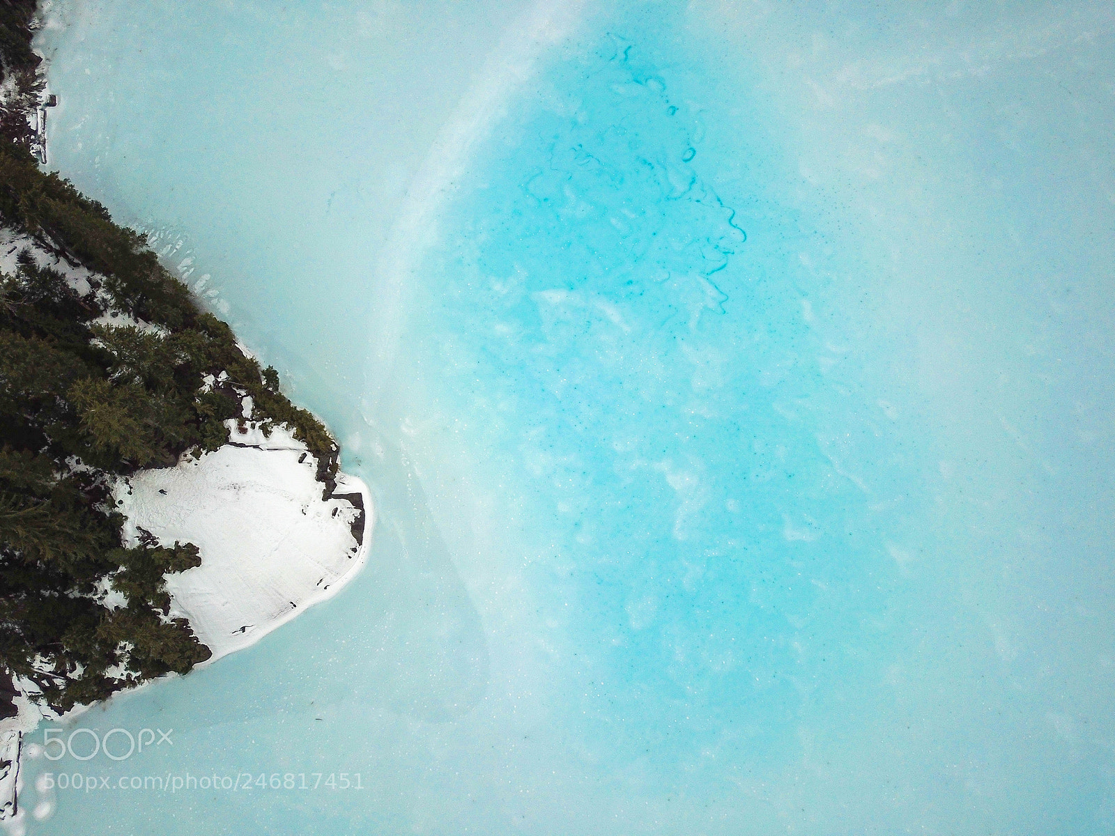 DJI FC220 sample photo. Alpine lakes in winter photography