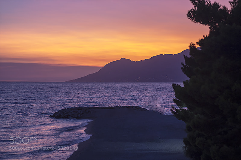 Canon EOS 1100D (EOS Rebel T3 / EOS Kiss X50) sample photo. Makarska sunset photography