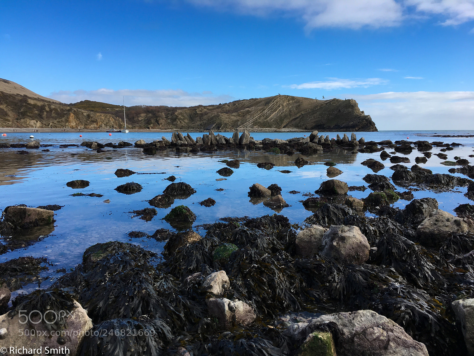 Apple iPhone 6s Plus sample photo. A busy lulworth cove photography